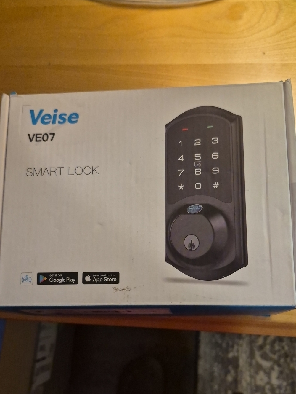 VE07 Black Smart Lock with Touchscreen Keypad